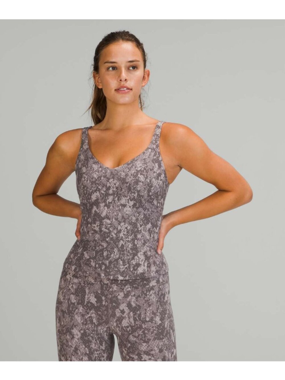 Lululemon Align Waist-Length Tank Top Sz 2  Hideaway Camo Lunar Rock Multi